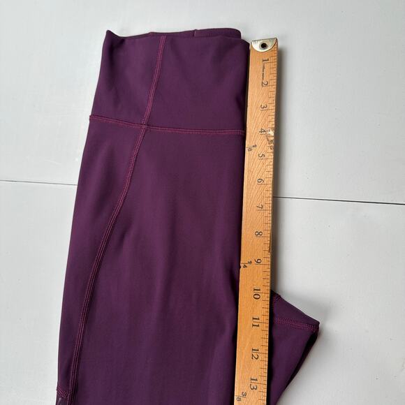 Lululemon Pants Womens 8 Purple Leggings High Rise Sheer Mesh Panels Gym Joggers - Picture 10 of 13